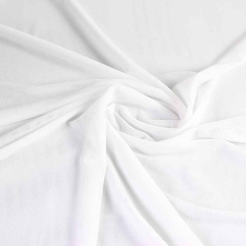 Tissu mesh stretch écru