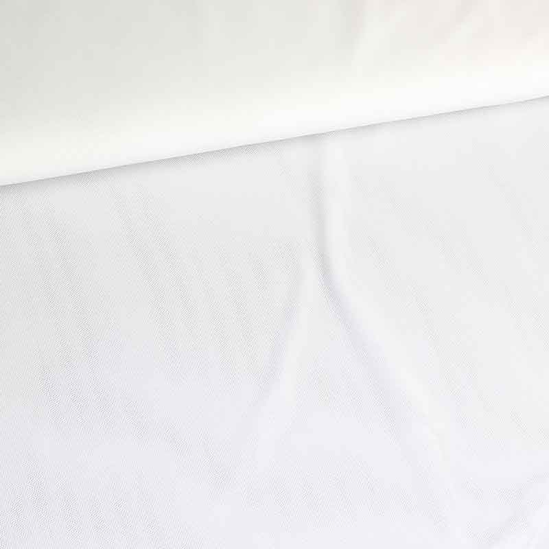 Tissu mesh stretch écru