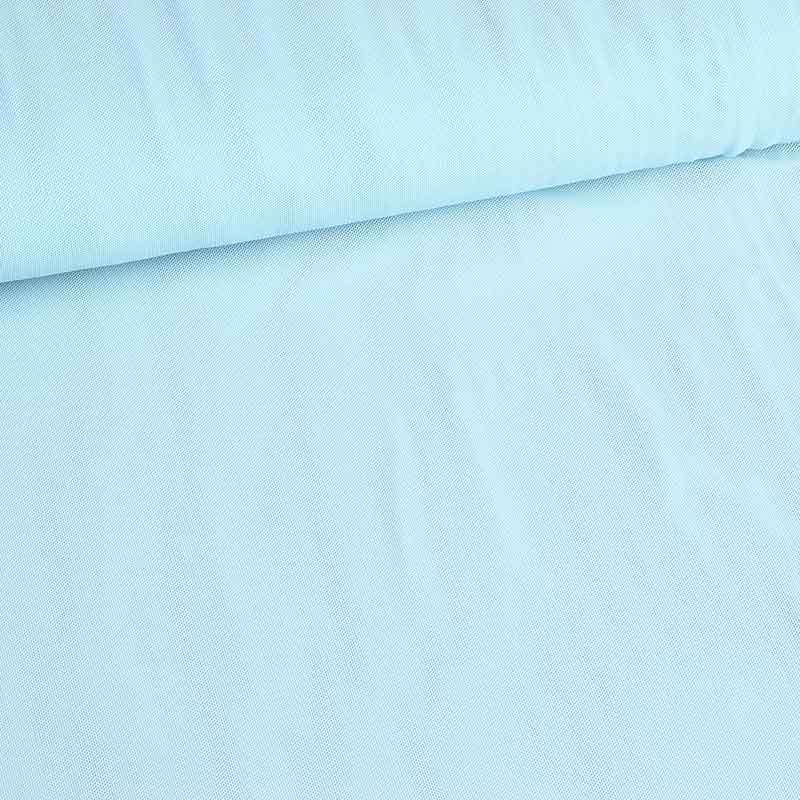 Tissu stretch mesh bleu bébé