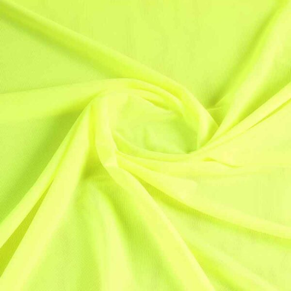 Tissu stretch mesh jaune fluo
