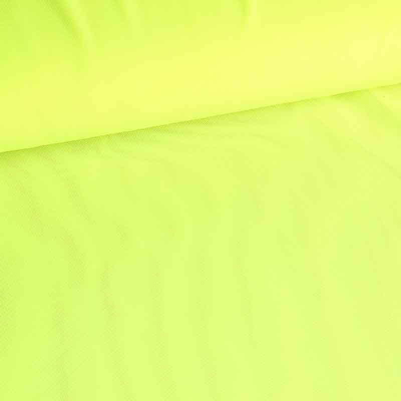 Tissu stretch mesh jaune fluo