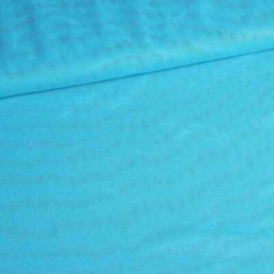 Tissu mesh stretch foil aqua