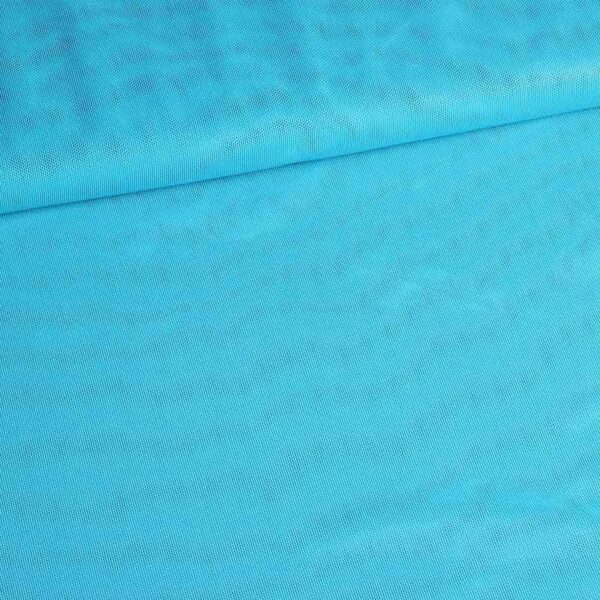 Tissu mesh stretch foil aqua