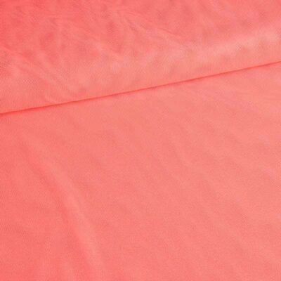 Tissu mesh foil stretch orange