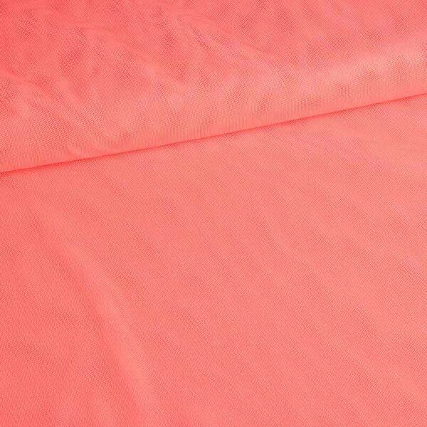 Tissu mesh foil stretch orange