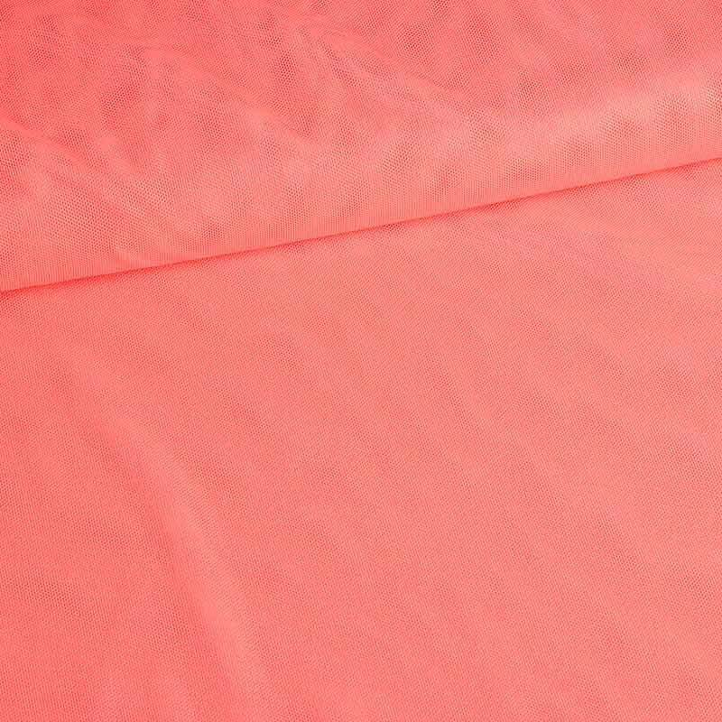 Tissu mesh foil stretch orange