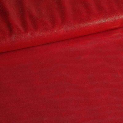 Tissu mesh stretch foil rouge