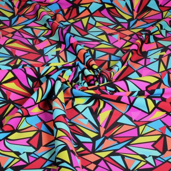 Tissu stretch 4 sens Fiesta triangle multicolor