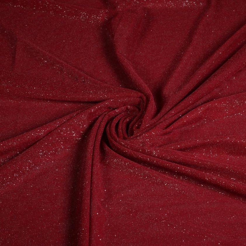 Tissu mesh paillettes bordeaux