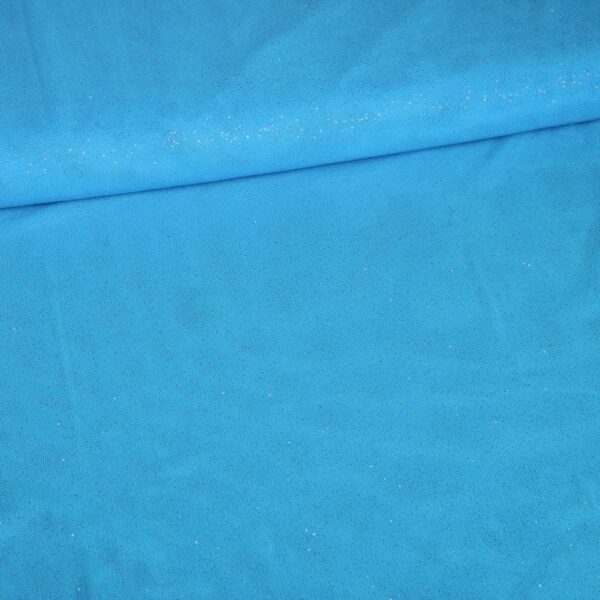 Tissu mesh stretch paillettes turquoise