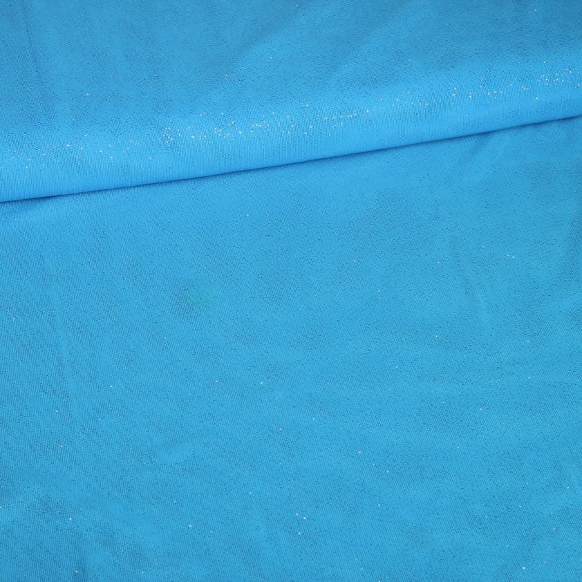 Tissu mesh stretch paillettes turquoise