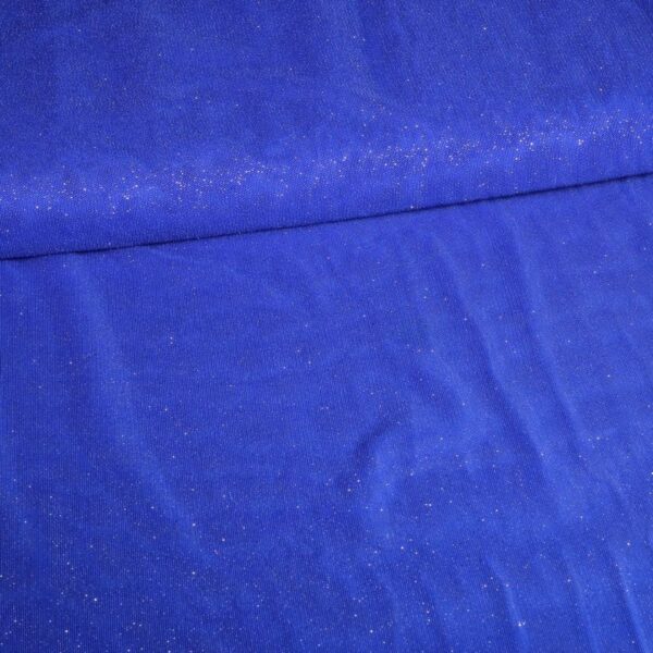 Tissu mesh paillettes cobalt