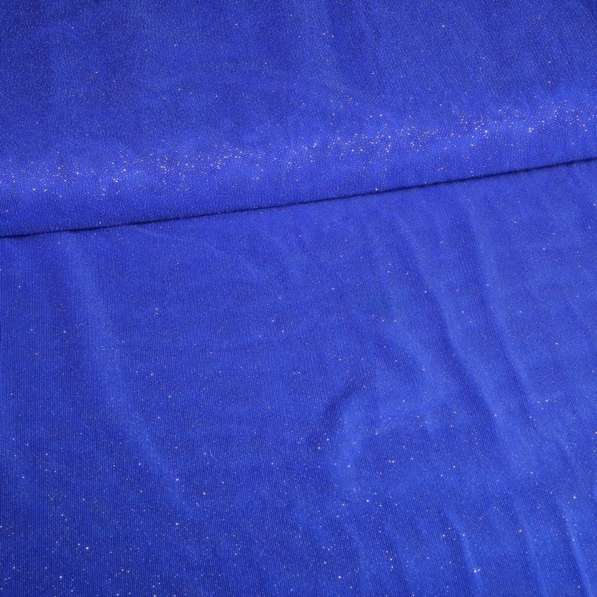 Tissu mesh paillettes cobalt