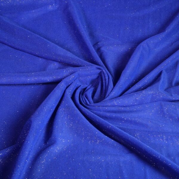 Tissu mesh paillettes cobalt