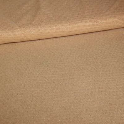 Tissu mesh stretch pailleté beige