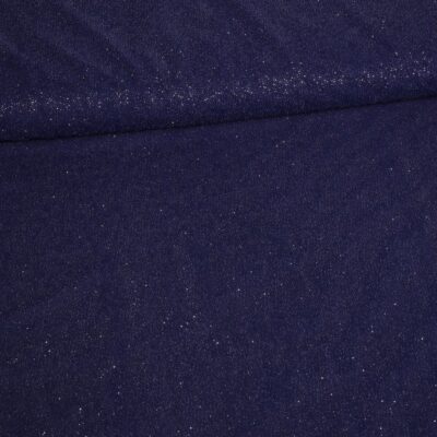 Tissu mesh stretch paillettes bleu foncé