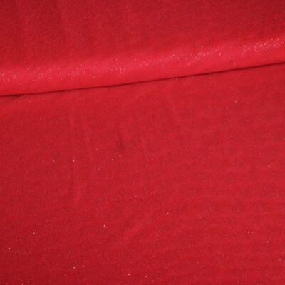 Tissu mesh paillettes rouge