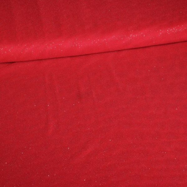 Tissu mesh paillettes rouge