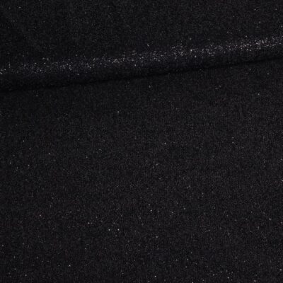Tissu mesh stretch paillettes noir