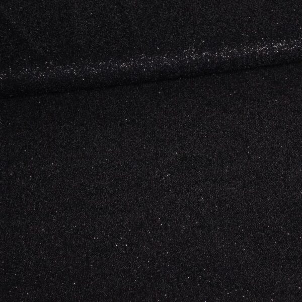 Tissu mesh stretch paillettes noir