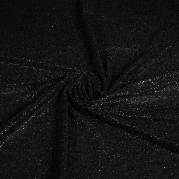 Tissu mesh stretch paillettes noir