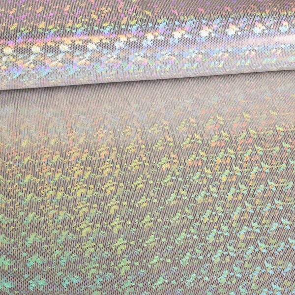 Tissu Mystique Deluxe Foil Hologram écru