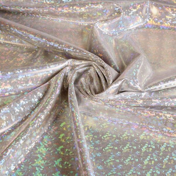 Tissu Mystique Deluxe Foil Hologram écru