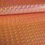 Mystique Deluxe foil stof hologram oranje