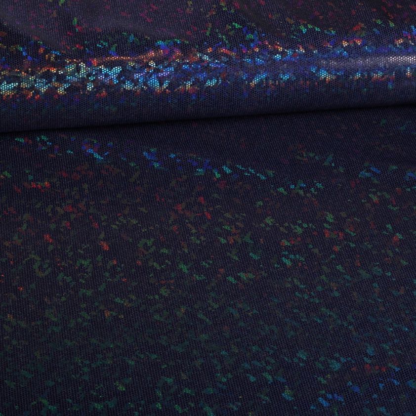 Tissu Mystique Deluxe Foil Hologram bleu foncé