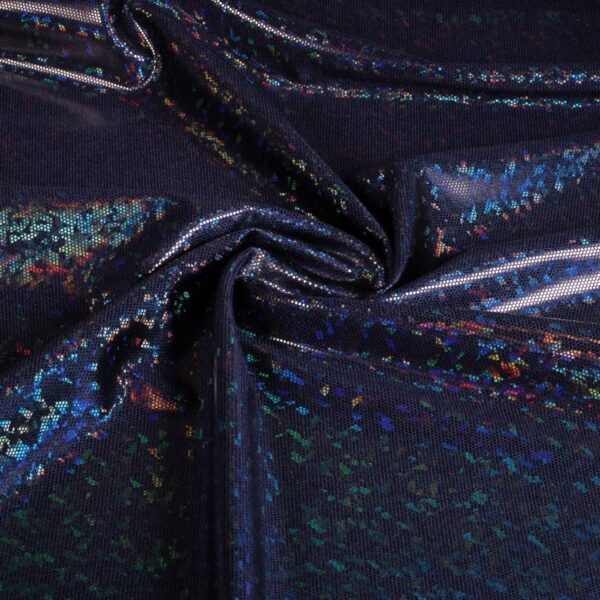 Tissu Mystique Deluxe Foil Hologram bleu foncé