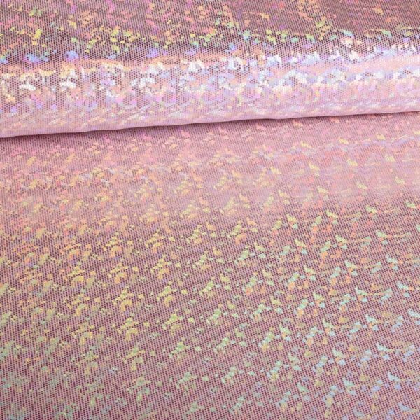 Tissu Mystique Deluxe Foil Hologram rose clair