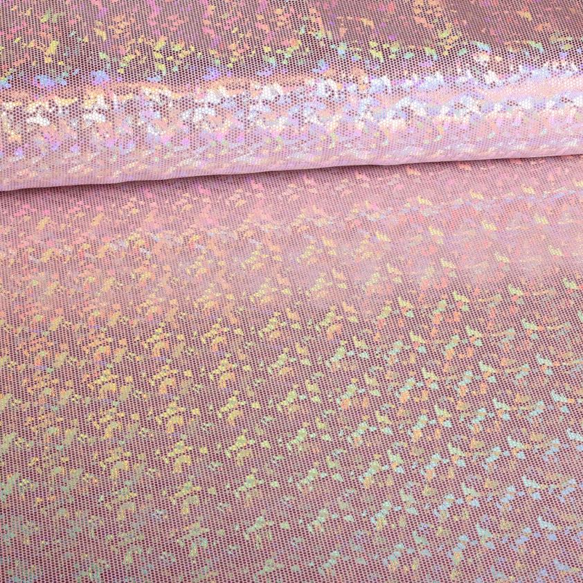 Tissu Mystique Deluxe Foil Hologram rose clair