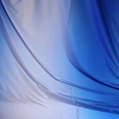 Tissu stretch 4 way danse et maillot de bain ombre bleu/blanc