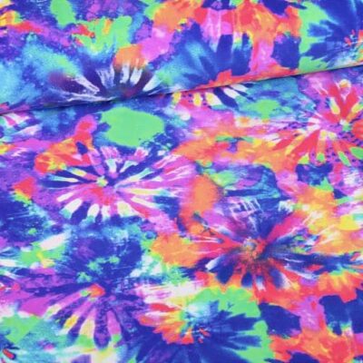 Tissu Stretch 4 Directions Tie-Dye Multicolor