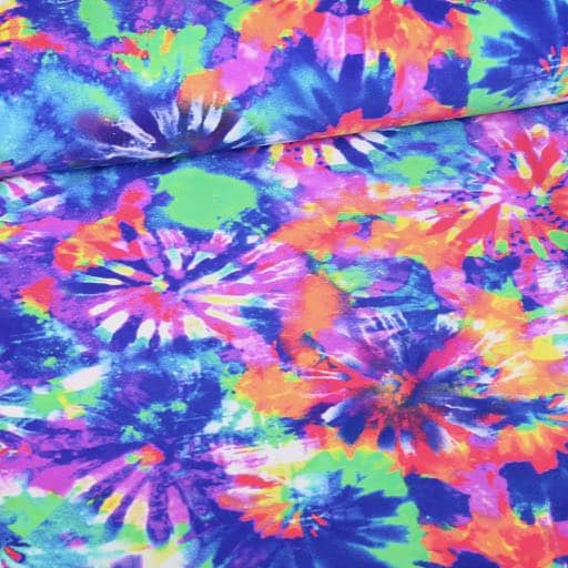 Tissu Stretch 4 Directions Tie-Dye Multicolor