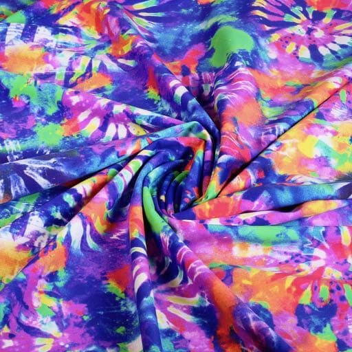 Tissu Stretch 4 Directions Tie-Dye Multicolor
