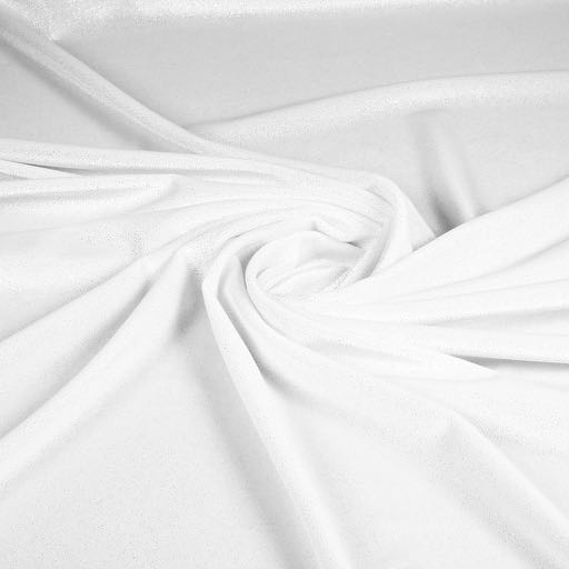 Tissu velours argent glitter blanc
