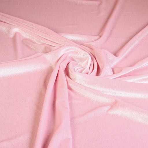 Tissu velours argent paillettes rose