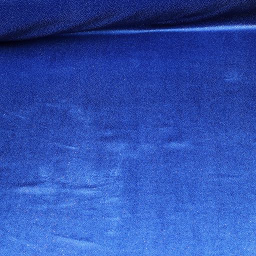Tissu velours cobalt paillettes argent