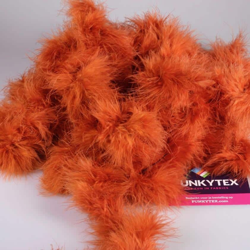 Tissu Marabou orange foncé