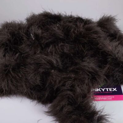 Tissu marabou gris foncé
