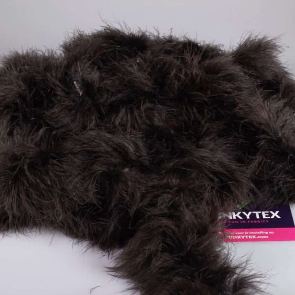 Tissu marabou gris foncé