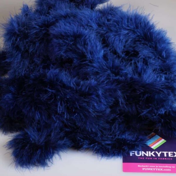 Tissu boa marabou bleu