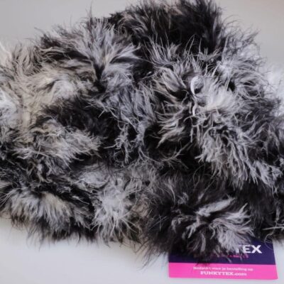 Tissu Marabou noir/blanc