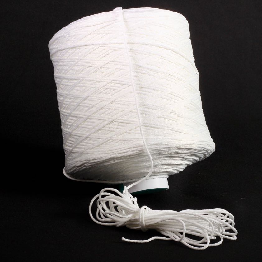 Élastique 3 mm blanc