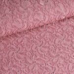 Kant stretch glitter oud roze
