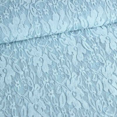 Tissu dentelle bleu clair