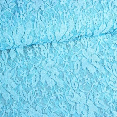 Tissu dentelle stretch aqua