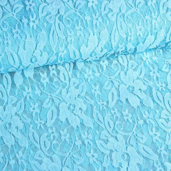 Tissu dentelle stretch aqua