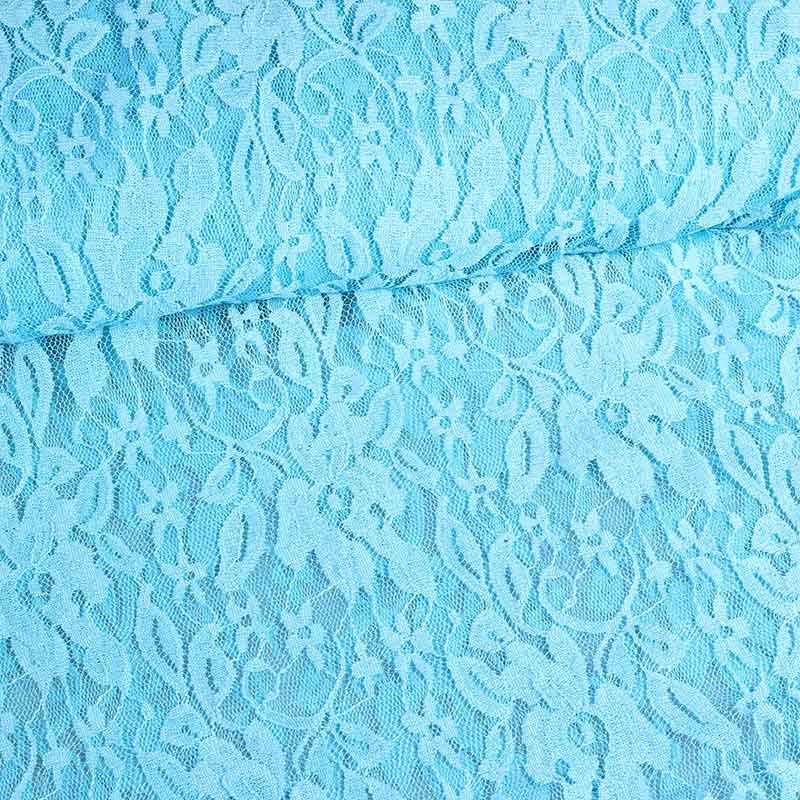 Tissu dentelle stretch aqua